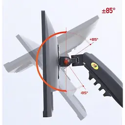 Настільне кріплення для двох моніторів NB F160 17-30 дюймів кронштейн Чорний - мініатюра 5