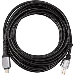 Кабель PowerPlant USB Type-C - RJ45, 5 м