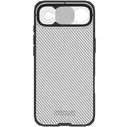 Карбонова накладка Nillkin CamShield Pro для Apple iPhone 17 Air (6.5) Transparent black - мініатюра 5