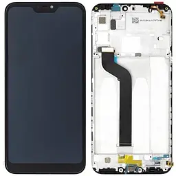 Дисплей Xiaomi Mi A2 Lite / Redmi 6 Pro чорний, оригінал PRC, з рамкою, зі шлейфом датчика приближення