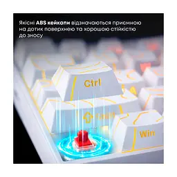 Клавіатура Ajazz NK68 Red Switch USB UA White (NK68-R-S-W) - мініатюра 2