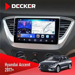 Штатна магнітола Hyundai Accent 2017+ Decker D9-006 4x64, 4G Decker (НФ-00003578)