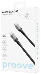 Кабель Proove ReGen Silicone Type-C to Type-C 60W (1M) black (CCRS60002201) - мініатюра 2