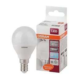 Лампочка Osram CL P40 5,5W/840 230V FR E14 (4058075056930)