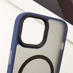 TPU+PC чохол Blueo Skin Friendly Frosted with MagSafe для Apple iPhone 15 (6.1) Синій / Blue - мініатюра 4