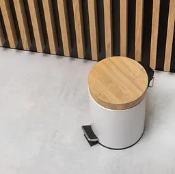 Кошик для сміття Yoka Bin White Bamboo 3л. для ванної кімнати CH.BIN-WHT, Білий - мініатюра 8