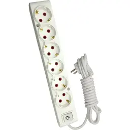 Мережевий подовжувач TECCO 3м 6 постів white (8681277842948)