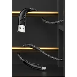 Кабель Usams U41 Braided USB-A to Micro-USB 2A 3m Black [138960] - мініатюра 3