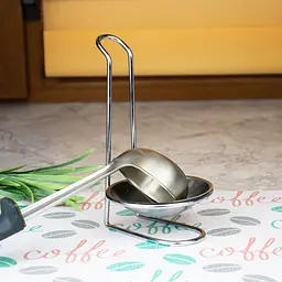 Підставка для ополоника та ложки з нержавіючої сталі H 18 cm, A-Plus Сріблястий 85445 - мініатюра 5