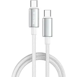 Кабель ColorWay USB Type-C - USB Type-C (M/M), zinc alloy braided, 5А, 2 м, White (CW-CBPDCC099-WT)