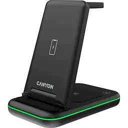 Зарядний пристрій Canyon WS-304 3 в 1 QI Black (CNS-WCS304B)
