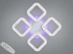 Люстра стельова LED Diasha S2205/4WH, 50W, 3200K-6500K, білий метал, сучасний стиль з пультом управління