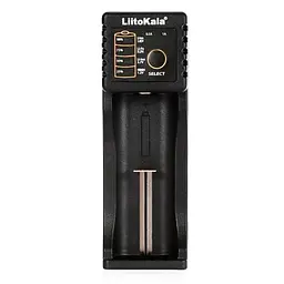 Зарядний пристрій для акумуляторів Liitokala 1 Slot, LED дисплей, USB, 3.7VLion/3.2VLi-Fe/1.2VNIHM/26650/ (Lii-100B)