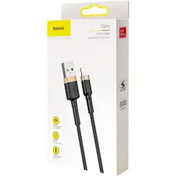 Кабель Baseus Cafule USB-A to Lightning 3m Gold/Black (CALKLF-RV1) [169660] - мініатюра 8