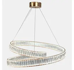 Підвісна кришталева LED-люстра Artlight 555-800GD з переплетеними кільцями, золото, 170 Вт, від 20-30 м² - мініатюра 4