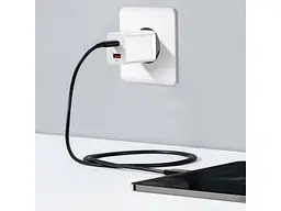 Мережевий зарядний пристрій Baseus Super Si Pro Quick Charger 1USB + 1Type-C 30W CCSUPP-E02 White - мініатюра 5