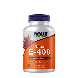 Вітаміни та мінерали NOW Vitamin E-400 D-Alpha Tocopheryl, 100 капсул