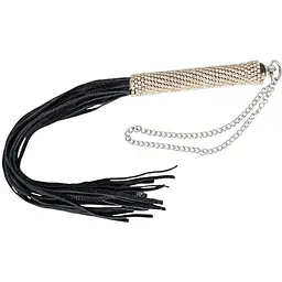 Флогер Bad Kitty Mini Whip Rhinestones 40 см чорний