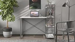 Письмовий стіл Ferrum-decor Серії Конект з етажеркою 75x120x60 сірий ДСП Біле 16мм (FRD-104230) - мініатюра 7