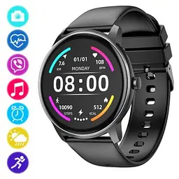 Розумний годинник Smart Watch Hoco Y4 + магнітна зарядка (Чорний) - мініатюра 2