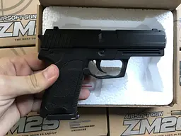 Пістолет дитячий CYMA ZM20 з пульками, металевий корпус, чорний колір - мініатюра 9