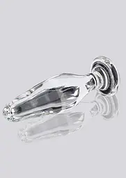 Анальна пробка Glass Worxx Star Sparkler 12 см (прозора) - мініатюра 4