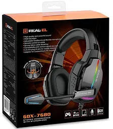 Ігрова гарнітура Real-EL GDX-7680 Black (GDX-7680 Black) - мініатюра 10