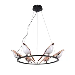 Підвісна LED-люстра з птахами Levistella 784V1004-6 BK+FGD