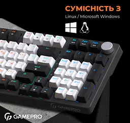Механічна ігрова клавіатура GamePro GPMK-170 Outemu Red Switch Hot-Swap RGB Black - мініатюра 14