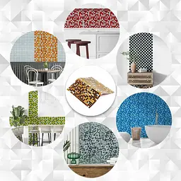 Мозаїка дзеркальна Wall Sticker 298х298х4.5мм Мідна SW-00002370 - мініатюра 6