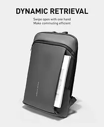 Рюкзак для ноутбука 15.6" Mark Ryden MR7003 надлегкий з вентильованою спинкою (Чорний) - мініатюра 2