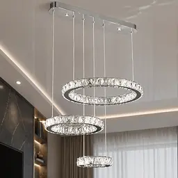 Світлодіодна люстра Splendid Ray L51007/50+35+20L/3 LED з кришталем, хром, 100 Вт, з пультом і димером