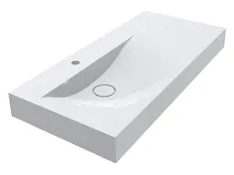 Умивальник Miraggio VIOLA 1000 L (0002658) Miramarble, Глянцевий, Накладний/Підвісний/Врізний, Білий