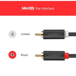 Кабель мультимедійний 2xRCA M to 2xRCA M 3.0m AV104 black Ugreen (10519) - мініатюра 9