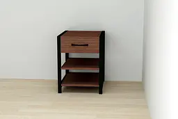 Тумба універсальна Ferrum-decor Вів'єн 1/2 50x41x40 чорний ДСП Венге 16мм (FRD-106190) - мініатюра 3