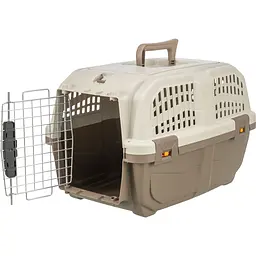 Контейнер-переноска для собак та котів Trixie Skudo 1 пластикова до 12 кг XS 30х32х49 см коричнева