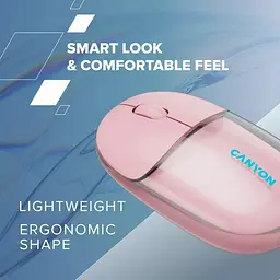 Миша Canyon OnClick 24 BT/ Wireless Transparent/Pink (CNS-CMSW24P) - мініатюра 10