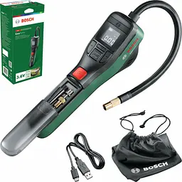 Автомобільний компресор Bosch EasyPump, 3.6V, 3Ah, 10.3 бар, 10 л/хв, 0.4кг (0.603.947.000)