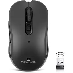 Комп'ютерна мишка Real-El RM-331W Wireless Black (EL123200044) - мініатюра 4