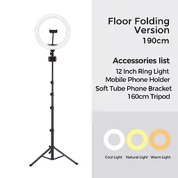 Тримач трипод Joyroom з лампою кільцевою 12" JR-ZS228 AKL03 Fill light live holder - мініатюра 2