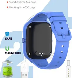Дитячий розумний годинник-телефон Lemfo M39 з GPS трекером, 4G, відеозв'язком, камерою та прослуховуванням Чорний - мініатюра 14