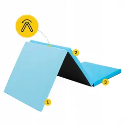 Мат гімнастичний складаний 4FIZJO 180 x 60 x 5 см 4FJ0570 Blue/Sky Blue (P-5907739319685) - мініатюра 15
