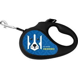 Повідець-рулетка для собак Waudog R-leash Патрон, світловідбиваючий, S, до 15 кг, 5 м, чорний - мініатюра 2