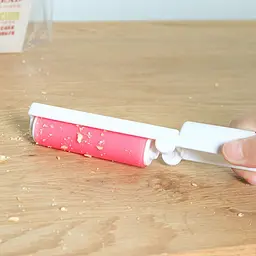 Багаторазовий липкий ролик для чищення одягу Semi Mini складаний Pink - мініатюра 2