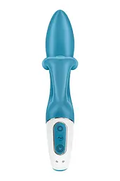 Вібратор-кролик із потрійним відростком Satisfyer Embrace me Turquoise, 2 мотори, діаметр 3,6 см - мініатюра 5