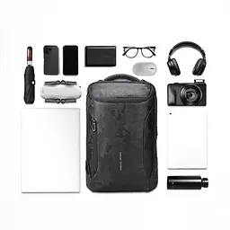 Рюкзак міський для ноутбука 17.3" Mark Ryden 9031YSJ з USB портом великий 28л Camouflage Black (18664) - мініатюра 3
