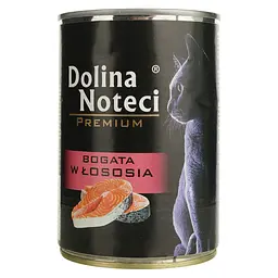 Вологий корм для котів Dolina Noteci Premium cat М'ясні шматочки в соусі з лососем 400 г - мініатюра 2