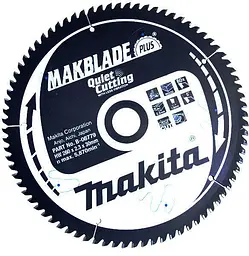 Диск пиляльний по дереву 260х30 мм 80T Makita Makblade Plus B-08779