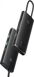Usb-хаб Baseus Lite Series 6-Port Type-C Hub Docking Station (Type-C to HDMI+Usb3.0x2+PD+TF) Чорний - мініатюра 2