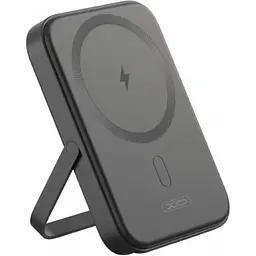Зовнішній акумулятор магнітний XO PR242 5000mAh Magnetic wireless 15W з ніжкою підставкою U-shaped holder 6920680857241 - мініатюра 4
